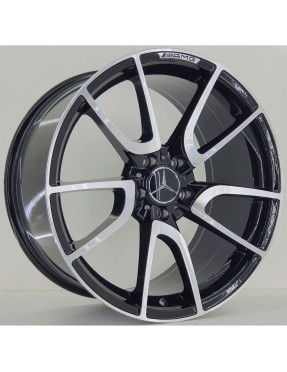 Jogo de Rodas Amg Aro 19x8 5x112 Preto Diamantado