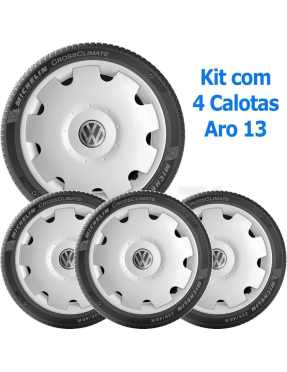 Calota vw Gol Parati G3 G4 Aro 13 com Emblema - Grid Calotas