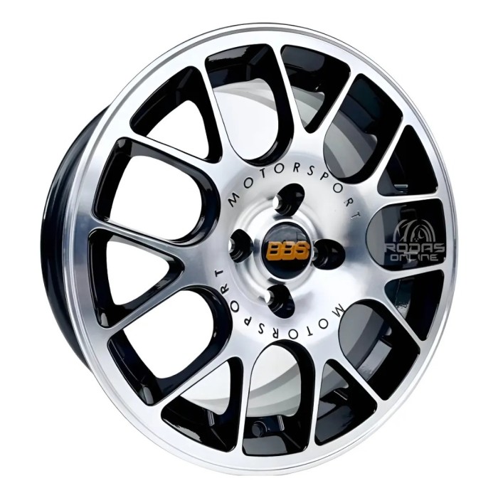 Jogo de Rodas Morgan Aro 15x6 Preto Diamantado
