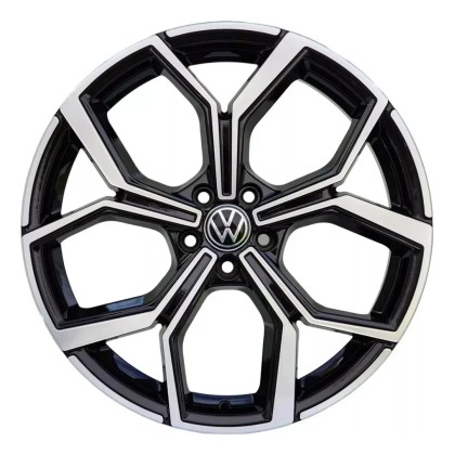Jogo de Roda Polo Gti Aro 17x6 4x99 Preto Diamantada