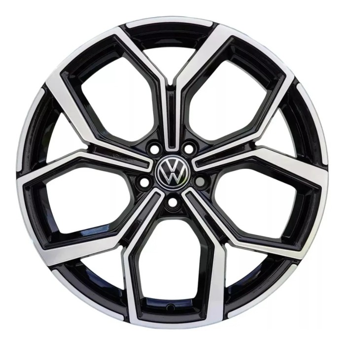Jogo de Roda Polo Gti Aro 17x6 4x99 Preto Diamantada