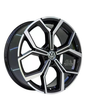 Jogo de Roda Polo GTI Aro 17x7 5x100 Preto Diamantada Jogo de Roda Polo GTI Aro 17x7 5x100 Preto Diamantada
