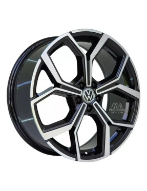 Jogo de Roda Polo GTI Aro 17x7 5x100 Preto Diamantada