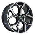 Jogo de Roda Polo Gti Aro 17x6 4x99 Preto Diamantada - imagem adicional 1
