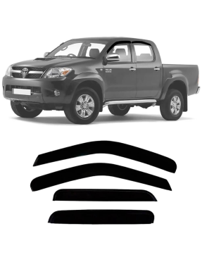 Calha de Chuva Acrílica Hilux Srv 2005 a 2015 4 Portas Tiger
