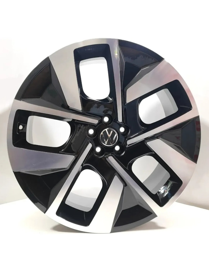 Jogo de Rodas Ak2010 Aro 20x8 Preto Diamantado