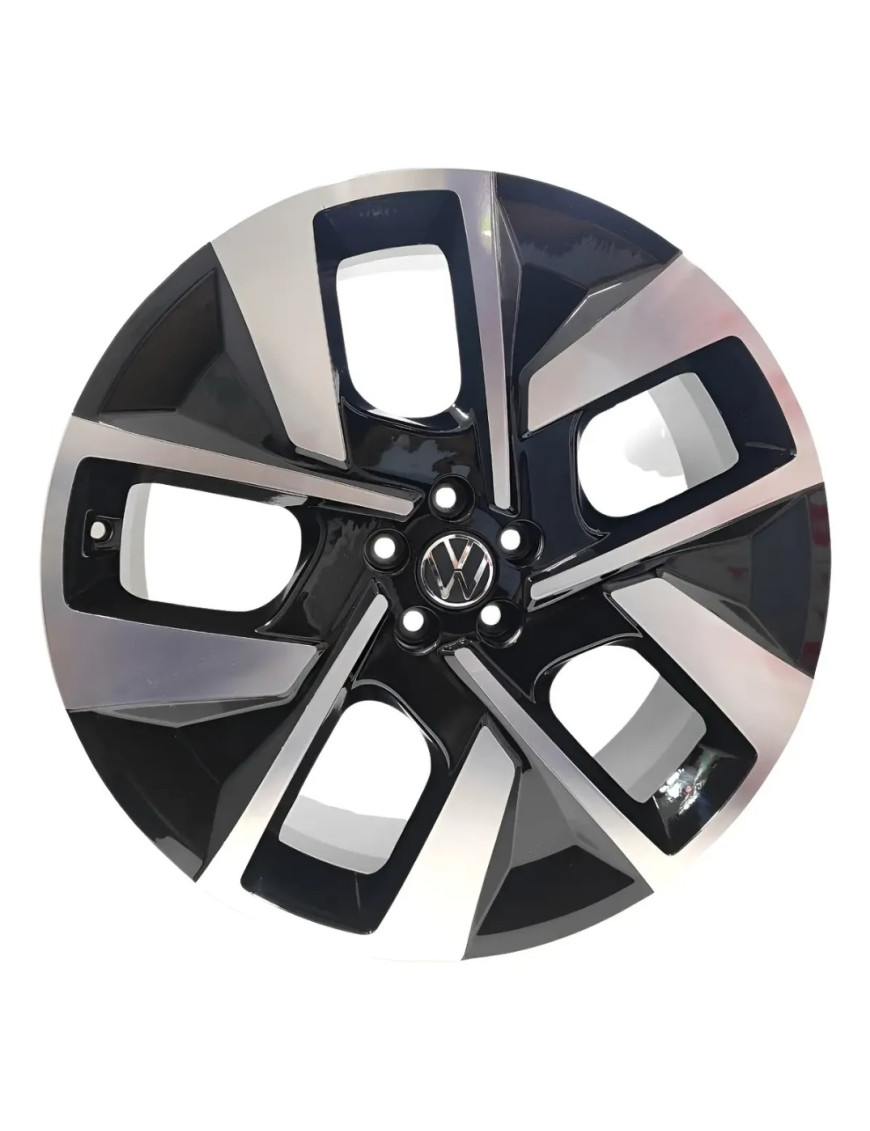 Jogo de Rodas Ak2010 Aro 20x8 Preto Diamantado